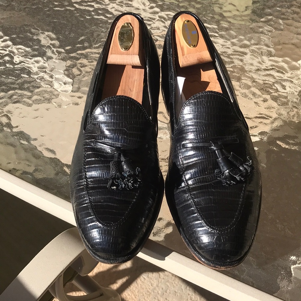 Foot-Joy classic USA  reptile texture leather sized 12/D used conditions